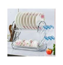 2 Tier Stainless Steel Dishrack With Draining Rack